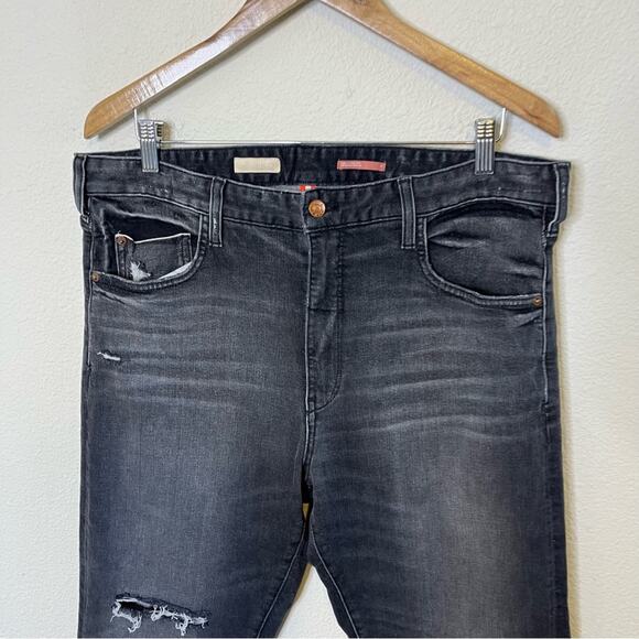 Anthropologie Pilcro The Selvedge Borrowed Jean Charcoal Black Distressed 32 - Picture 6 of 13